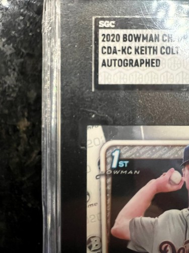 2020 Bowman Chrome Draft Colt Keith Auto SGC 10 Gem Mint #CDA-KC 1st RC Rookie - Picture 4 of 6