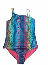 NEW Rainbow Snake Print Wonder Nation Girls 14-16 Swimsuit XL Swimming NWT