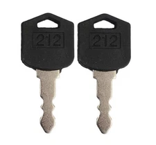 (2) Ignition Keys For Doosan Daewoo Forklift D25 D35 G25 G35 # 212, D554212