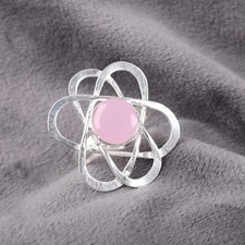 Rose Chalcedony Gemstone 925 Sterling Silver Ring Handmade Jewelry Ring For Gift