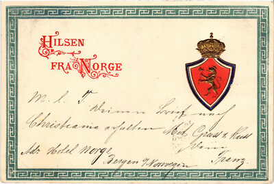 PC NORWAY, HILSEN FRA NORGE, Vintage EMBOSSED Postcard (b59534)
