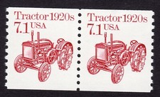 Scott #2127 Tractor Coil Pair of Stamps - MNH