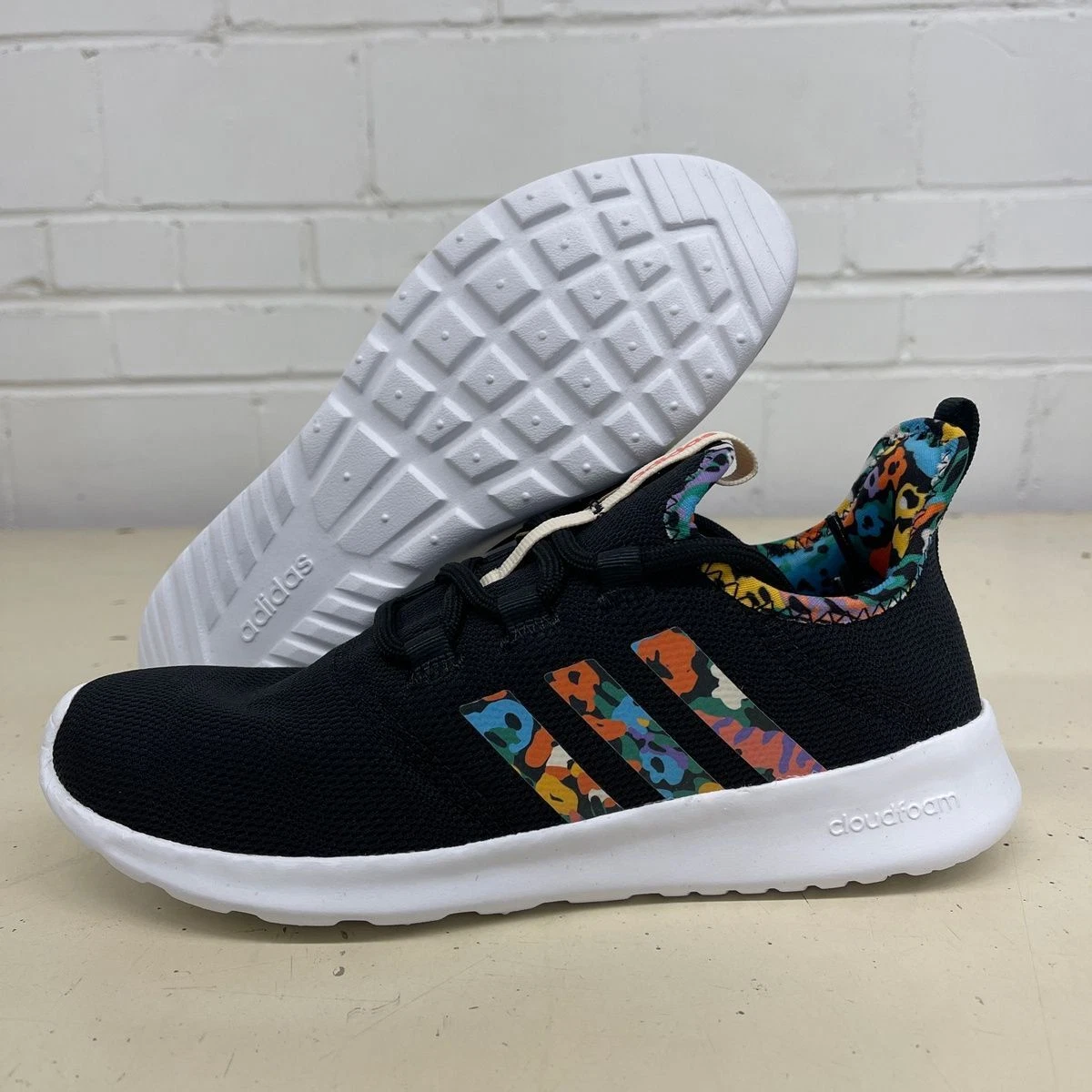 ADIDAS Cloudfoam Pure 2.0 Running Shoe Kid s US 5.5 Black Multi GY4871