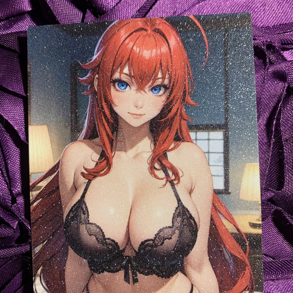 RIAS GREMORY HIGH SCHOOL DxD Goddess Matte Anime Waifu Girl Card Black Lace