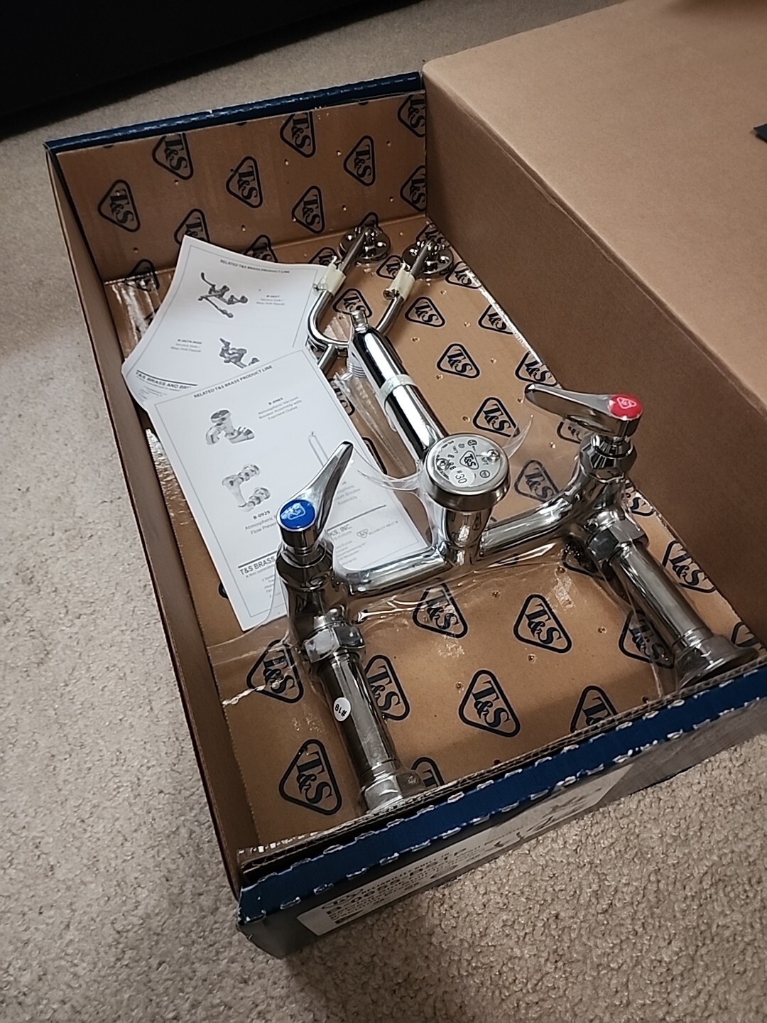 T&S Brass B-0655-BSTP Chrome Plated Finish Service Sink Faucet w/ 8