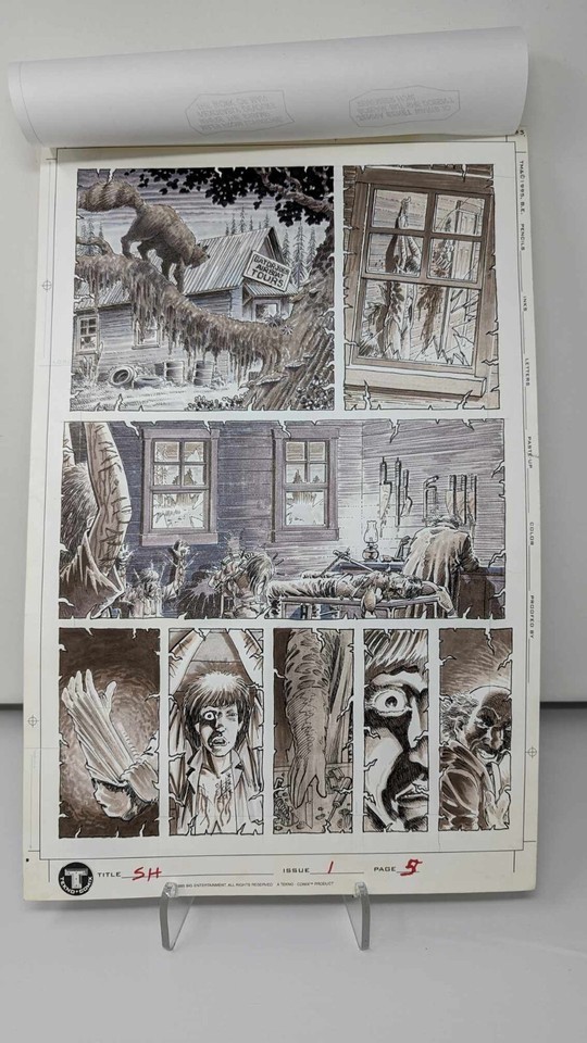Pat Broderick Original Art - Shadow House The Revenant Issue 1 Page 5 - 11 x 17 Comic Art