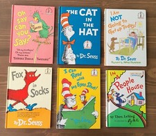 Dr Seuss Book Lot 6 Including Cat In The Hat Hardcover Books Some Vintage