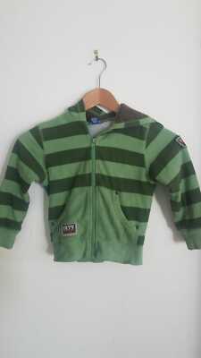 Naartjie Kinder Jungen Jacke Mantel Frühling Kleinkind Kapuze Grün Streifen Eu S