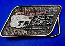 Snap On Tools Fast Track'n Full Throttle In 92 Solid Brass Belt Buckle By BTS