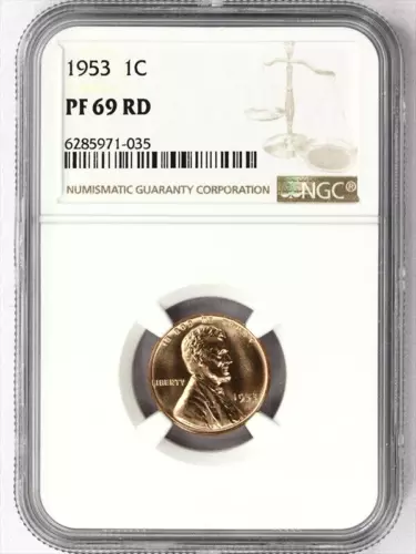 1953 Lincoln Proof Cent: Truly Exceptional NGC Proof 69 Red Ultra Low Pop Coin