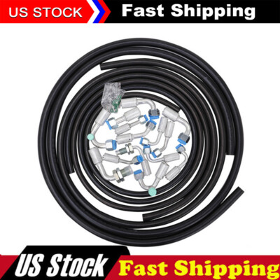 Universal A/C System Air Conditioning Ext Length Hoses Fittings O-rings Kit US