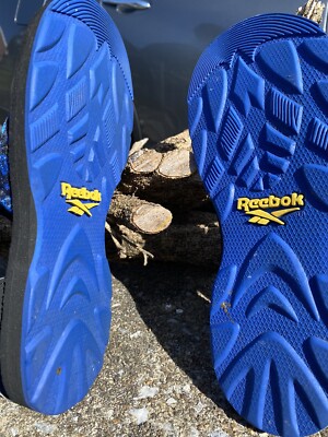 Vintage 90s Rare Reebok Mens Sz 5 Blue/Black Sport Athletic