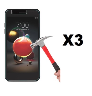 LOT OF 3 CLEAR TEMPERED GLASS PROTECTOR FOR LG ARISTO 2,2+,3,REBEL 4,FORTUNE 2