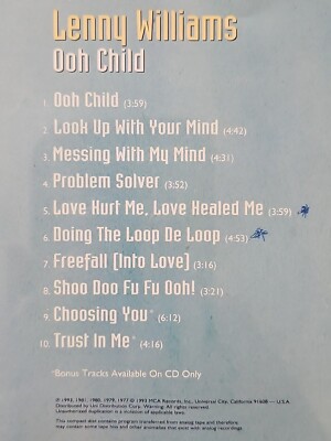 Lenny Willaims -Ooh Child - CD  - DISC ONLY 