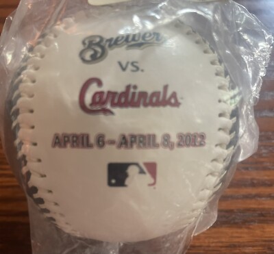 2012 Milwaukee Brewers vs St Louis Cardinals Opening Series baseball 