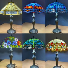 Tiffany Table Lamp 16 inch wide 24 inch tall Multicolor stained glass Home Decor