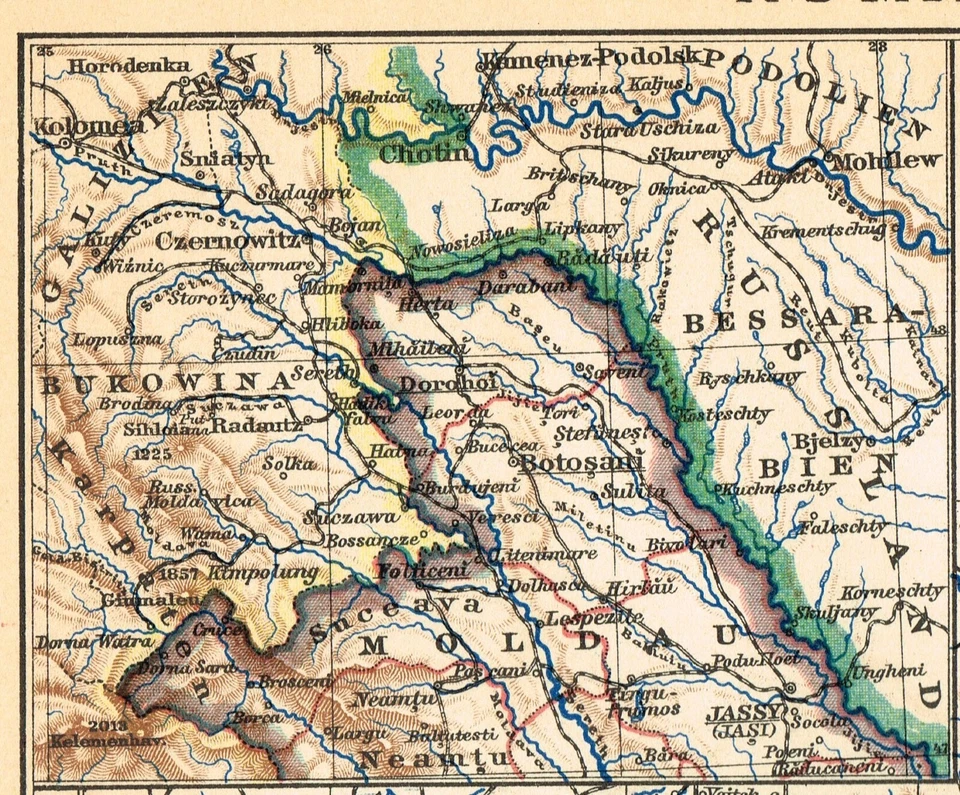 ROMANIA  SERBIA BULGARIA 1904  Original Map BALKAN PENINSULA - Image 4 of 4
