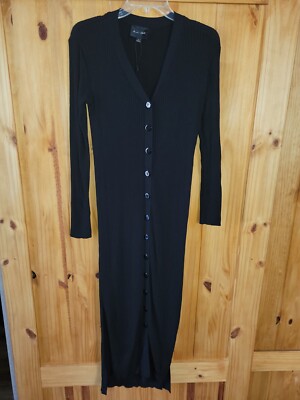 Line And Dot Simone Sweater Dress long sleeve black Small NEW | eBay Line And Dot Simone Sweater Dress long sleeve black Small NEW | eBay