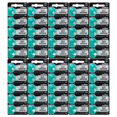Murata 321 SR616SW SR616 SILVER OXIDE (50 Pack) Watch Battery AuthorizedSeller