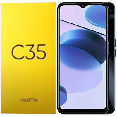 BNIB Realme C35 4G Glowing Black 64GB + 4GB Dual-SIM Factory Unlocked GSM
