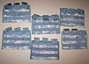 6x Army Surplus MOLLE Triple Mag Pouches – ACU Digital Camo Military EXC
