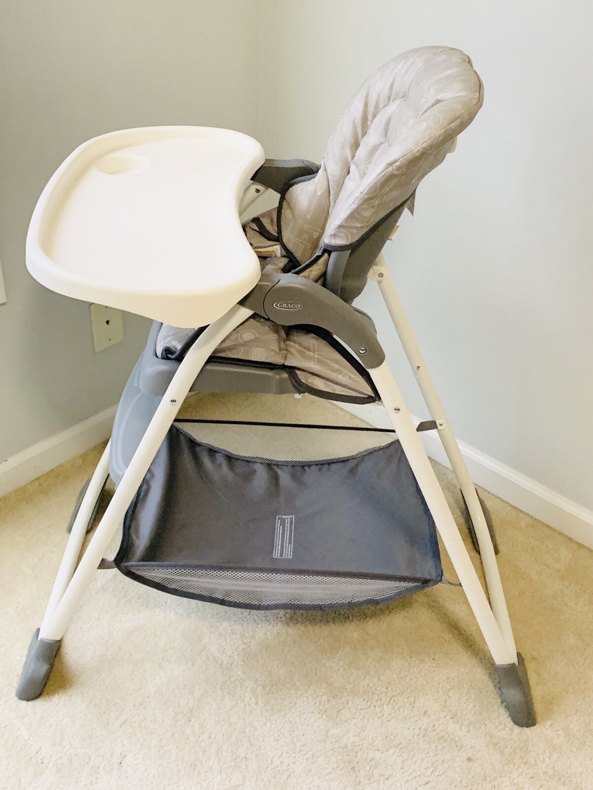 graco slim snacker high chair stratus