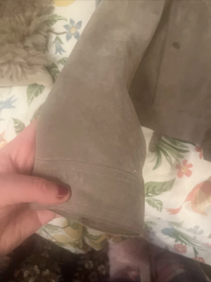 Chaqueta de moto Theory gamuza beige P Foto 2 de 4