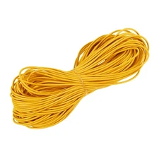 Faux Leather Cord Round Leather String, 1.5mm x 20m, Yellow
