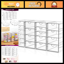 Acrylic Makeup Organizer with 19 Drawers - Clear Storage Drawer Organizer for Co