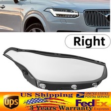 Right Side Headlight Lens Cover Passenger Side RH For 2015 2016-2022 Volvo XC90