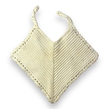 Crocheted Baby Doll Bib, Vintage linens, Nursery decor, Baby gift