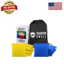 All-Weather Cornhole Bean Bags Set of 8 with Carry Case for Outdoor Fun
