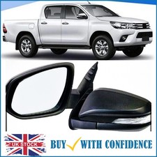 Door Wing Mirror Electric Indicator Textured Left Fits Toyota Hilux 2016- New