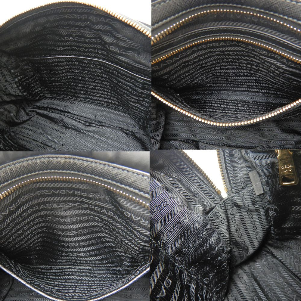 Prada 1Bb088 Handbag 2Way Testo Saffiano Nylon Nero/251793 Prada 1Bb088 Handbag 2Way Testo Saffiano Nylon Nero/251793
