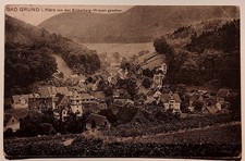 alte Topo-AK -Bad Grund, von den Eichelberg-Wiesen gesehen- gel. 1921 (A314)
