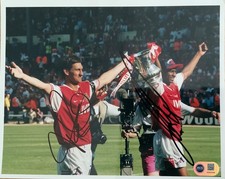 Tony Adams Patrick Vieira signed Arsenal 10x8 photo RACC Trusted Seller ACGCert