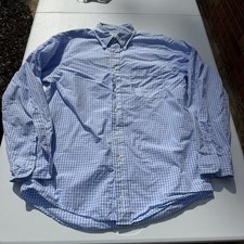 NWOT Brooks Brothers Blue Check Supima Cotton Pin Collar 16-34 Milano MSRP 140