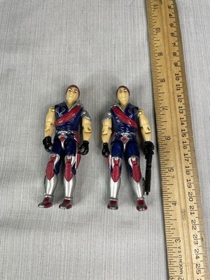 Vintage GI Joe 1985 Crimson Twin Xamot and Tomax Figures Cobra Left & Right Logo