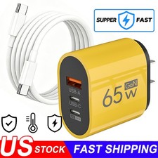 65W Super Fast Charging USB Type C Wall Charger For Samsung iPhone Android Phone