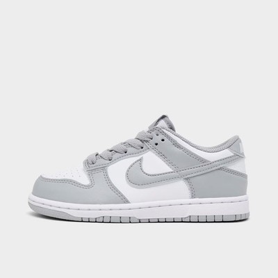 Pre-School Nike Dunk Low Casual Shoes White/Light Smoke Grey/White IU7765 123