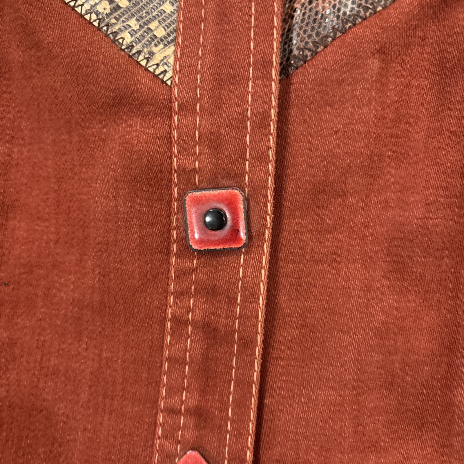 Rare Vintage Patchwork Button Up Shirts- Above Th… - image 6