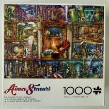 Aimee Stewart The Grand Fiction Library 1000 Pc Puzzle Buffalo 26.75x19.75 NEW
