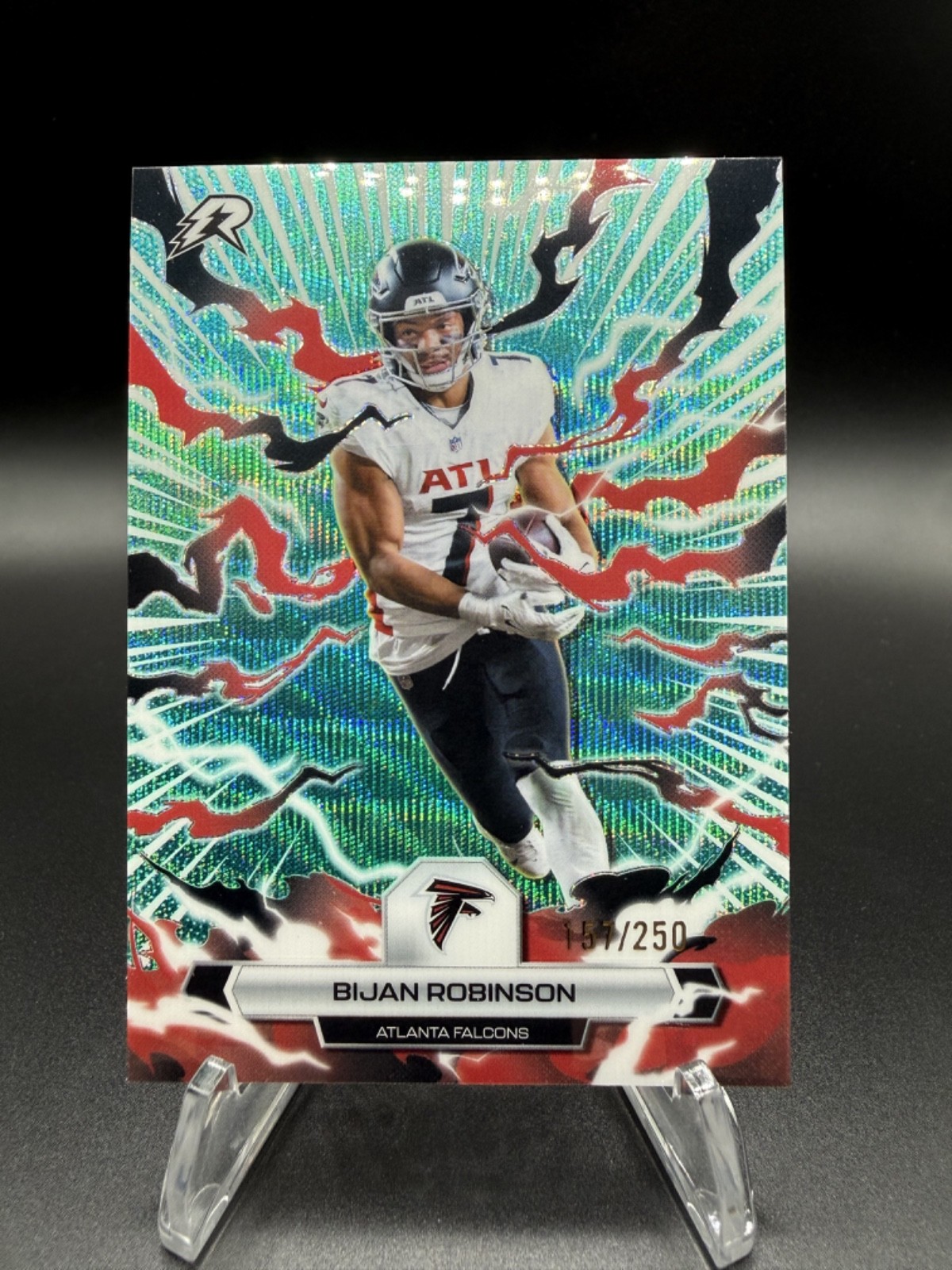 2025 Topps Resurgence Bijan Robinson Aqua Surge /250 - Atlanta Falcons