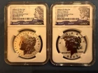 2023-S Proof $1 Morgan / Peace Silver Dollar 2pc Set NGC PF70  FIRST DAY REVERSE