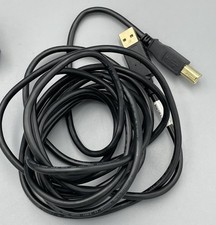Monoprice USB-A to USB-B 2.0 Cable - 28/24AWG Gold Plated Black 9 ft