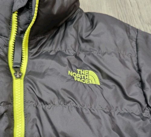 The North Face 550 Youth Puffer Jacket Size L (14-16) Gray/Lime Green - Picture 2 of 13