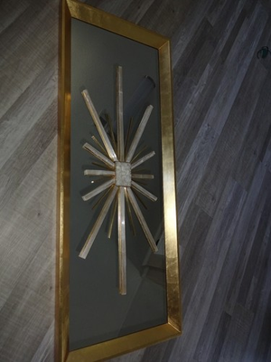 #ad #2 John Richard North Star Wall Decor Mirror Brass Selenite Quartz GBG 1750 $1500.00