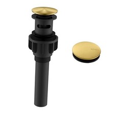 Pop Up Bathroom Sink Drain with Overflow, Bathroom With Overflow Brushed Gold