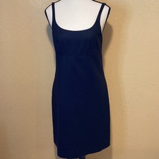 J. Crew Black Sheath Dress with thin straps, Size 2, 100% cotton, fully lined