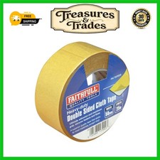 Strong Double Sided Heavy-Duty Cloth Tape 50mm x 25M Ultimate Grip
